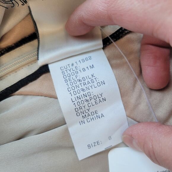 Tadashi Alanna's Cheetah Print Silk Lace Cocktail Dress NWT Size 8 - Picture 7 of 8